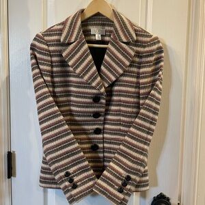 Ann Taylor Multicolor Striped Blazer